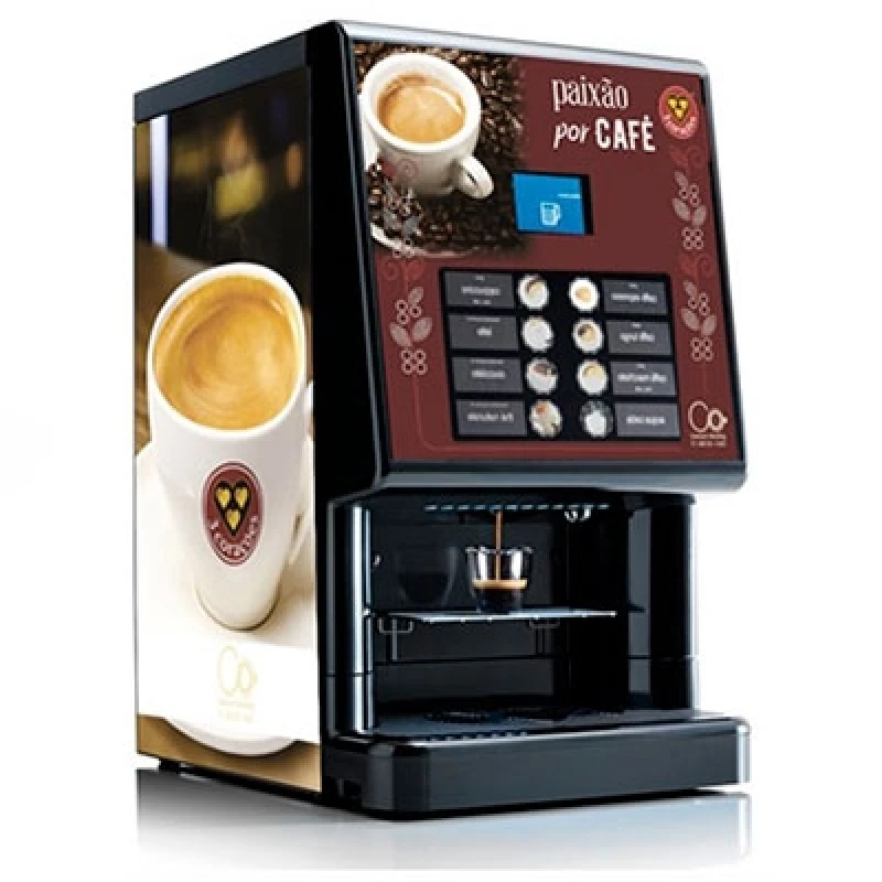 máquina de café expresso profissional com moeda