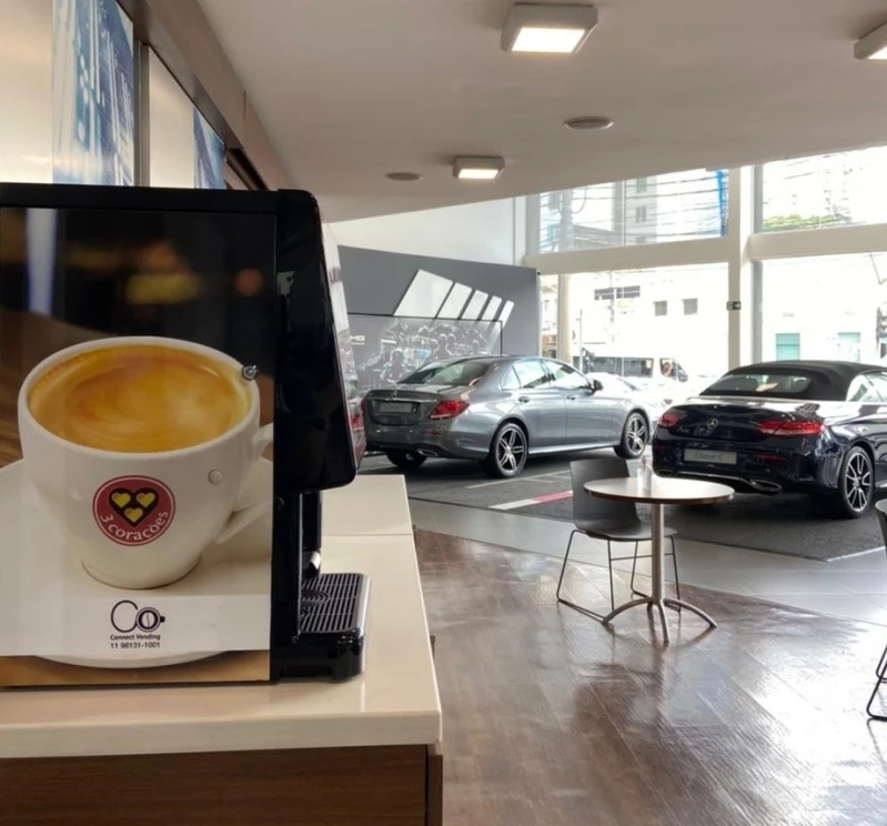vending machine de bebidas quentes três corações
